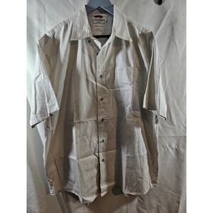 Timber Creek by WRANGLER Khaki Shirt Mens XL Button-Up Short Sleeve Cotton